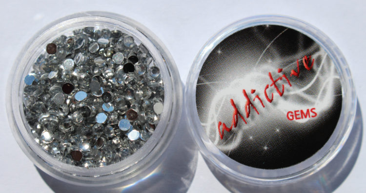 Addictive Gems - Silver Rhinestones  2mm