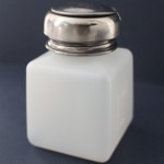 Desktop Pump Bottle - for acetone, cleanser or monomer. Stainless steel top and fittings