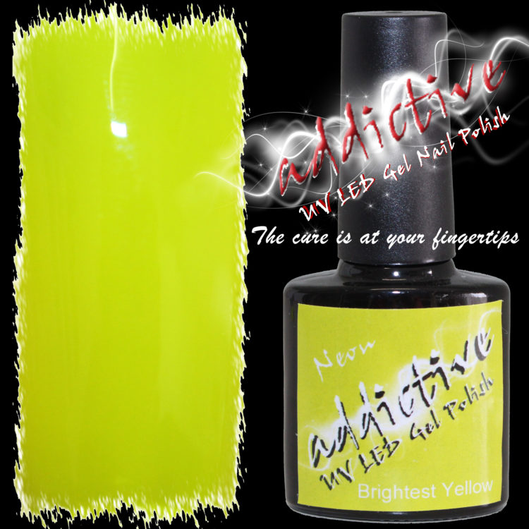 Addictive Gel Nail Polish - Brightest Yellow - CLEARANCE FAULTY LABEL