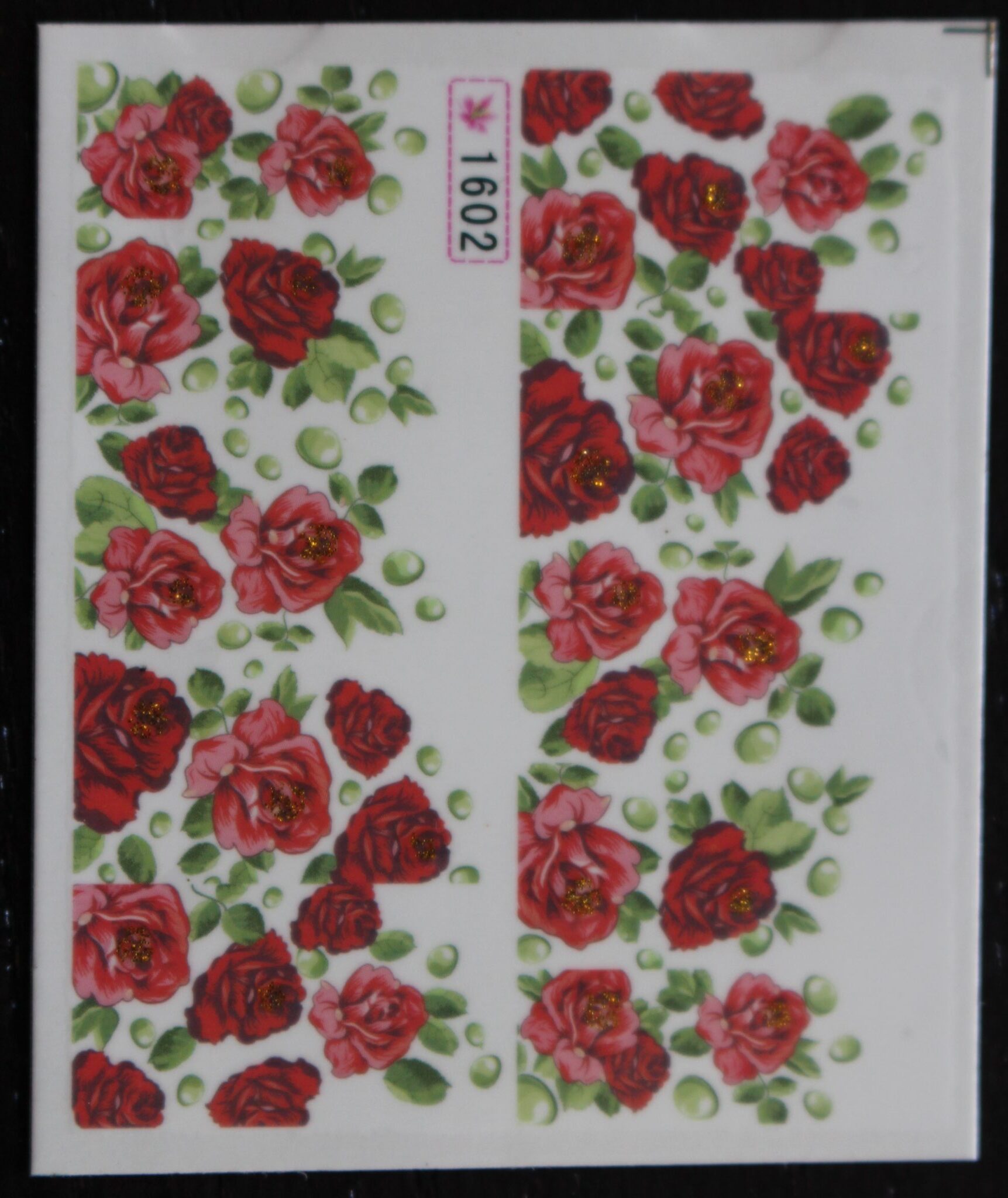 Full Nail Wraps - water transfer - Roses - Image 1