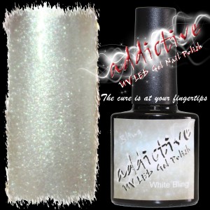 Addictive UV LED Gel Nail Polish WHITE BLING