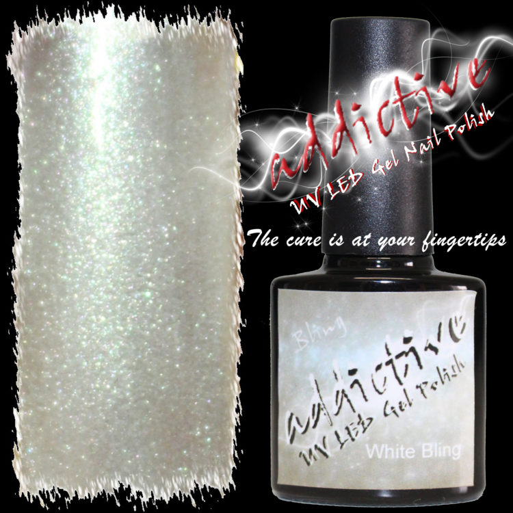 Addictive UV LED Gel Nail Polish - White Bling